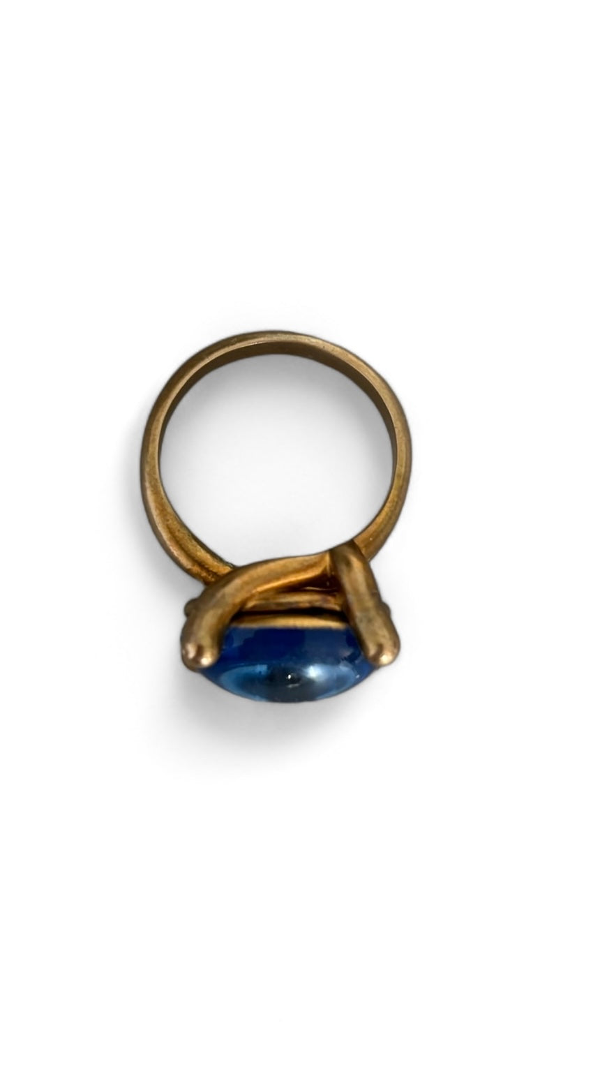 Anello cristalli cabochon